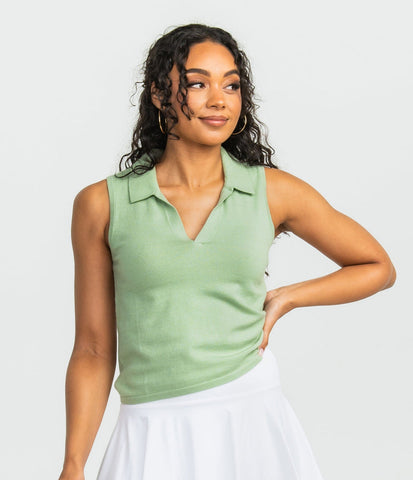 Southern Shirt Rugby Polo Tank - Spring Green